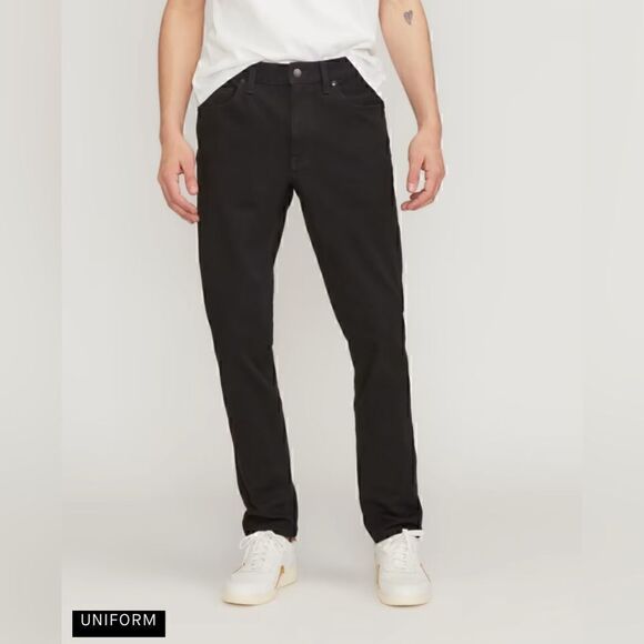 NWT Everlane The Slim 4-Way Stretch Organic Jean Uniform in Black Size 28 X 34